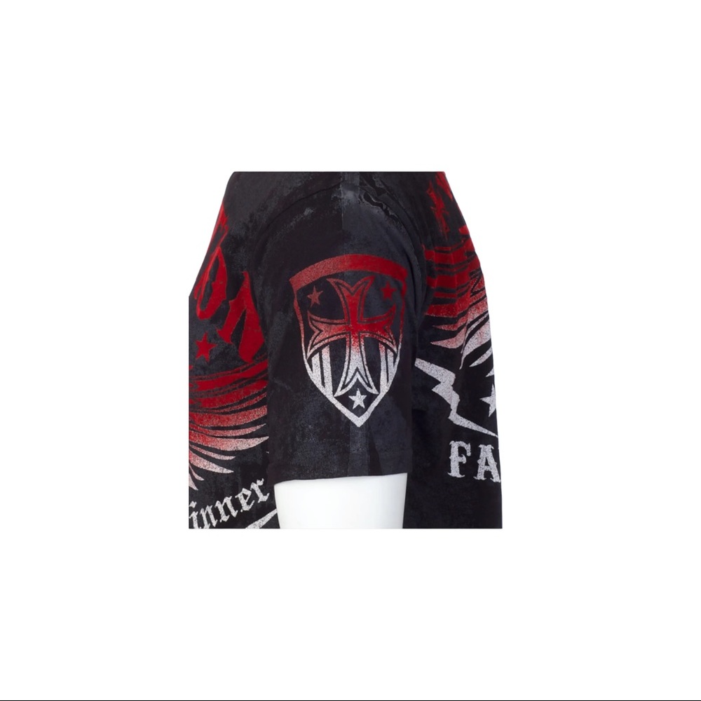 Archaic By Affliction Men's T-Shirt BLACK TIDE Skull Biker Black S-5XL - Picture 7 of 9